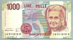 786 BANCNOTA - ITALIA - 1000 LIRE - anul 1990 -SERIA 511815 -starea care se vede foto