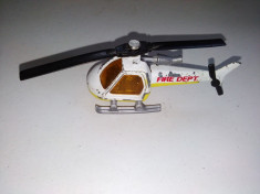 Macheta MATCHBOX -ELICOPTER FIRE DEPT. fabricat in Macao - 1982 foto