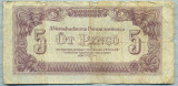 873 BANCNOTA - UNGARIA, OCUPATIA RUSIEI SOVIETICE - 5 PENGO - anul 1944 -SERIA FARA -starea care se vede