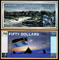 ANTARCTICA 50 DOLLARS 2001 SPECIMEN UNC foto