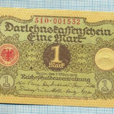 859 BANCNOTA - GERMANIA - 1 MARK - anul 1920 -SERIA 001532 -starea care se vede