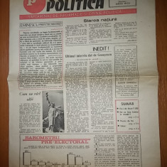 ziarul politica 1 martie 1990 ( anul 1, nr. 2 al ziarului )