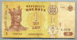 792 BANCNOTA - REPUBLICA MOLDOVA - 1 LEU - anul 1994 -SERIA 180566 -starea care se vede