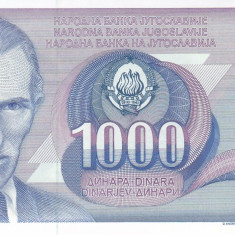 Bancnota Iugoslavia 1.000 Dinari 1991 - P110 UNC