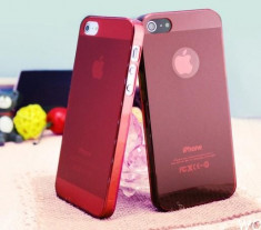 husa rosie iphone 4 expediere gratuita + folie protectie ecran sell by PHONICA foto