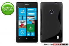 HUSA NOKIA LUMIA 520 SILICON GEL TPU S-LINE NEAGRA - TRANSPORT GRATUIT POSTA RO! foto