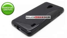 HUSA LG OPTIMUS F6 (D500) SILICON GEL TPU S-LINE NEAGRA - TRANSPORT GRATUIT POSTA RO! foto