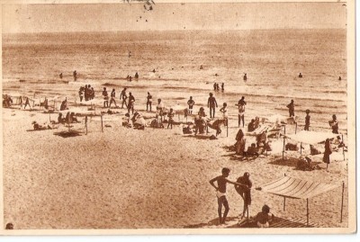 AMP3714 Mangalia, plaja populata, mare, Republica Populara Romana, Editura de Stat foto