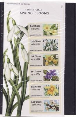 MAREA BRITANIE 2014 POST AND GO BRITISH FAUNA 1 - SPRING BLOOM FASTSTAMPS foto