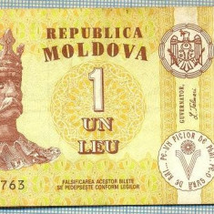 994 BANCNOTA - MOLDOVA - 1 LEU - anul 1994 -SERIA 072763 -starea care se vede