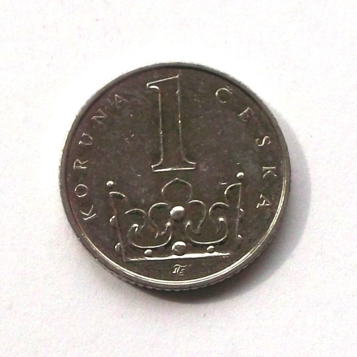 CEHIA 1 KORUNA COROANA 2008, 3.60 g., Nickel Plated Steel, 20 mm **