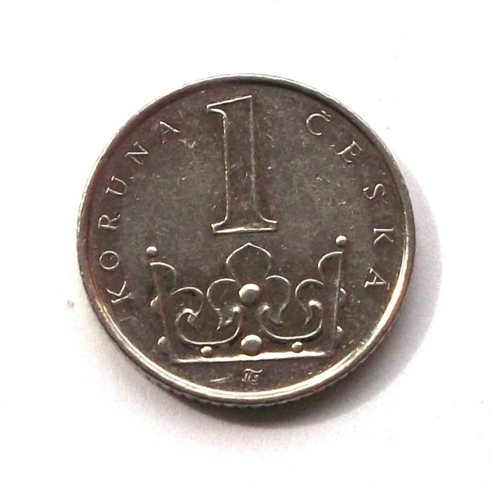 CEHIA 1 KORUNA COROANA 2003, 3.60 g., Nickel Plated Steel, 20 mm **
