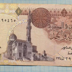 1022 BANCNOTA - EGYPT - 1 POUND - anul 1978-2005 ? -SERIA 2995465 ? -starea care se vede