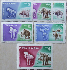 ROMANIA 1966 - DINOZAURI 6 VALORI, NEOBLITERATE - RO 0211 foto