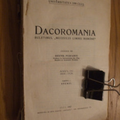 DACOROMANIA Anul IV 1924-1926 p. I Studii - Sextil Puscariu - 1927, 640 p.