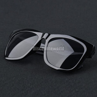 Ochelari soare model deosebit Retro Wayfarer negru plastic foto