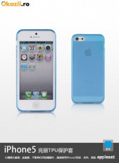 Husa TPU 2 in 1 + Folie Fata Apple iPhone 5 5S by Yoobao Originala Blue foto