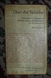 Uber die Sprache Erfahrungen und Erkenntnisse Deutscher Dichter und Schriftsteller des XX Jahrh. cartonata cu supracoperta 1966, Alta editura