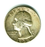 SUA STATELE UNITE ALE AMERICII QUARTER DOLLAR 1954 ARGINT STARE FOARTE BUNA