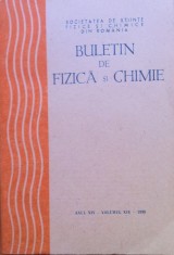 BULETIN DE FIZICA SI CHIMIE ANUL 1990 - Societatea de Stiinte Fizice si Chimice din Romania