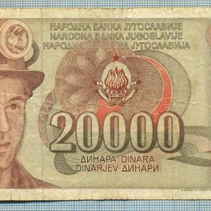 1032 BANCNOTA - IUGOSLAVIA - 20000 DINARA - anul 1987 -SERIA 3455327 -miner -starea care se vede