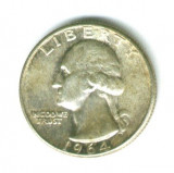 SUA STATELE UNITE ALE AMERICII QUARTER DOLLAR 1964 ARGINT EXCELENTA SPRE AUNC, America de Nord