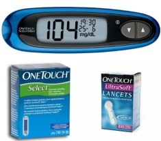 GLUCOMETRU ONE TOUCH SELECT MINI + TESTE + ACE foto