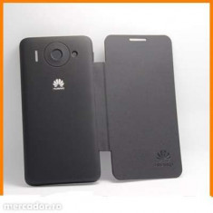 Husa piele flip neagra sau maro Huawei G510 foto