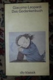 Giacomo Leopardi DAS GEDANKENBUCH ed. critica DTV 1992