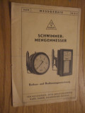 SCHWIMMER - MENGENMESSER - Catalog ; lb. germana - 8 p., Alta editura
