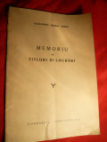 Alexandru Tilman-Timon - Memoriu de titluri si Lucrari -cca.1945, Alta editura