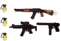 SET AIRSOFT COMPUS DIN PUSCA REPLIK AK47,MITRALIERA MP4 SI TRANCAN UZZY+3000 BILE BONUS. foto