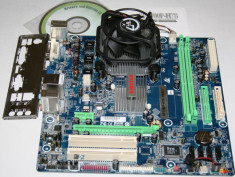 KIT placa de baza GF7100P-M7S+proc. C2D E6550,DDR2,1333FSB+cooler ALPINE AC7+tablita spate, pci-ex, video onboard,DVI,VGA,sunet, retea, manual,cd. foto