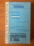 H4 Creativitate si ideal - Dumitru Tiutiuca, 1984, Alta editura