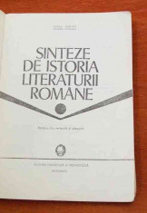 LICHIDARE stoc - - Sinteze de istoria literaturii romane - Autor : S. Radian, V. Dogaru - 35629 foto