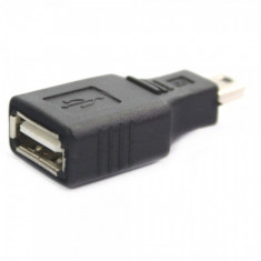 Adaptor convertor USB A F la Mini USB B 5 Pin M AL012 foto