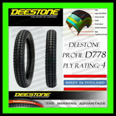 ANVELOPA CAUCIUC 2.50-16 2 2/4- 16 2.2/4-16 250-16 DEESTONE D778 PLY Rating: 4 Tubeless Calitate Exceptionala MADE IN THAILAND Moto Scuter foto