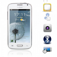 4.0&amp;quot; Dual SIM Quad-band FM Bluetooth TV Resistive Touch Screen Unlocked Cell Phone White WW82011458 foto