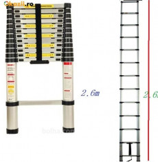 Scara telescopica rezistenta din aluminiu 2,6m foto