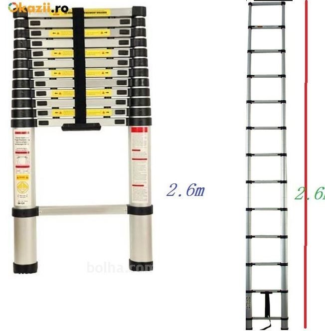 Scara Telescopica Rezistenta Din Aluminiu 2 6m Arhiva Okazii Ro