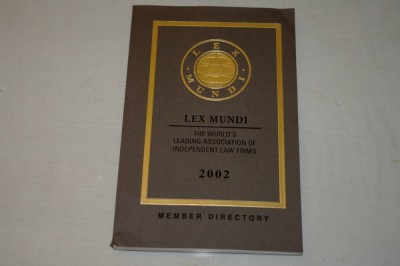 Lex Mundi - The world&amp;#039;s leading association of independent law firms - 2002 - member directory foto
