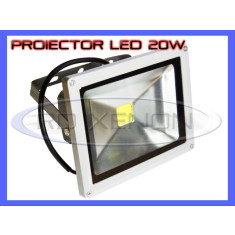 PROIECTOR REFLECTOR LED 20W ECHIVALENT 200W, 1800 LUMENI, IP65, 220V, ALB RECE