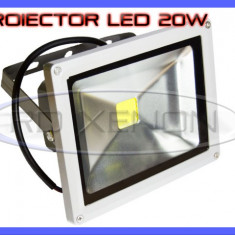 PROIECTOR REFLECTOR LED 20W ECHIVALENT 200W, 1800 LUMENI, IP65, 220V, ALB RECE