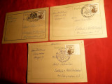 3 Carti Postale Austria 1949 stamp. speciale -Targuri si Festivale