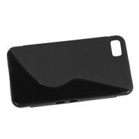 HUSA BLACKBERRY Z10 NEAGRA SILICON GEL TPU SLINE WAVE MATERIAL MAI TARE SI MAI REZISTENT NU SE DEFORMEAZA CU USURINTA+ FOLIE DISPLAY +LIVRARE GRATUITA foto