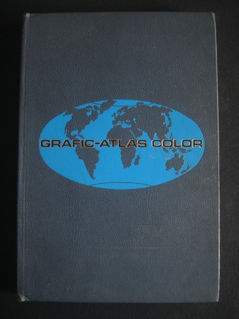 GRAFIC ATLAS COLOR (1977, editie cartonata, format 26 x 38 cm, limba spaniola)