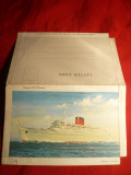 Carte Postala Navala inchisa Compania Navala Cunard Nava RML Caronia Anglia