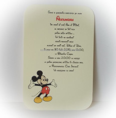 Invitatie botez - Mickey Mouse foto