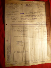 Factura Firmei ODESFER catre Resita SA ,cu 30 Timbre Fiscale ,1940 foto
