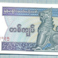 1171 BANCNOTA - MYANMAR - 1 KYAT - anul (1996) -SERIA indescifrabila -starea care se vede